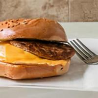 Sausage, Egg, & Cheese Sandwich · Sausage pattie, egg, and American cheese.