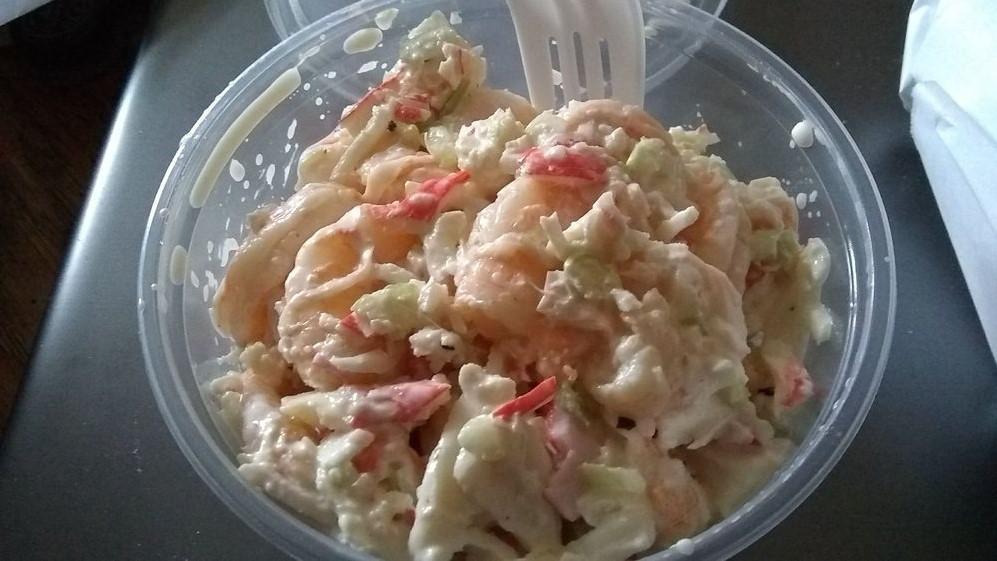 Seafood Salad By Pound · Half pound of seafood salad (shrimps and crab meat).