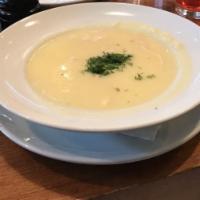 Avgolemono Soup · Traditional Greek chicken soup made with rice and thickened with an egg-lemon sauce.