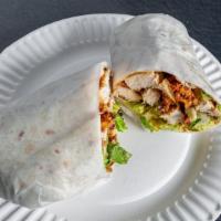 Grilled Or Fried Chicken Chipotle Wrap · Lettuce, Tomato, Pepper Jack Cheese, Cajun Fried Onions& Chipotle Mayonnaise