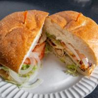 California Chicken Sandwich · Grilled or Fried.  Lettuce, Tomato, Onions & Mayonnaise on a Hard Roll