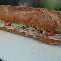 Ham, Capicola, Salami & Provolone Sub (Whole Sub) · 