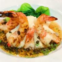 Grilled Jumbo Wild Shrimp · White wine and herb de Provence.