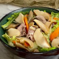 Abalone, Pork Vegetables Soup  鲍汤 · Abalone, pork vegetables soup