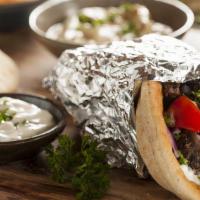  Beef Gyro Sandwich · Lettuce, tomato, onion and white sauce
