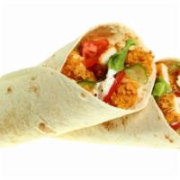 The Balsamic Chicken Wrap · Amazingly delicious wrap prepared fresh with seasoned, grilled chicken strips, roasted red p...