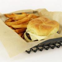 Cheeseburger · Fresh, Certified Angus Beef with melted American cheese on a Le Bus Bakery brioche bun