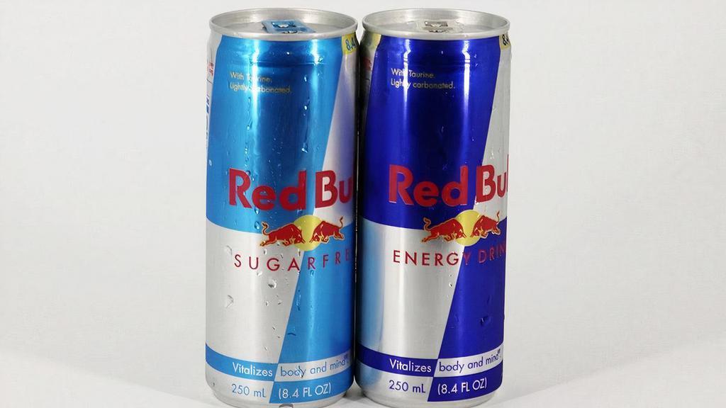 Red Bull (Select Flavor) · 8.4 oz. with your choice of Original, Sugar-Free, or Orange