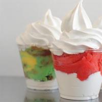 Twister (319-373 Calories) · Made with your choice of Vanilla, Chocolate or Twist Soft Serve and any 1  Flavor of Ice