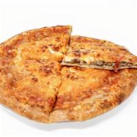 Cheeseburger Naanizza · Stuffed with a cheeseburger and topped with cheddar cheese and onions this naanizza is a who...