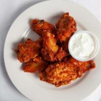Buffalo Wings (7 Pc.) · Medium or hot, with French fries with extra charge.
