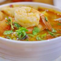Mixed Seafood Soup · Savory soup with mixed seafood.