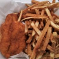 Catfish Meal (2 Pieces) With Fries, Yellow Rice, Or Coleslaw · Catfish (2 pieces) with fries, yellow rice, or coleslaw.