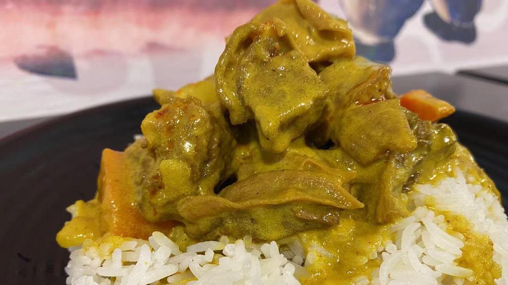 D12 Curry Potato With Beef Brisket On Rice / 咖哩薯仔牛腩飯 · 