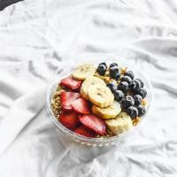 Granola With Yogurt & Fruit · Our delicious crunchy granola with fresh fruit, low-fat vanilla yogurt, topped off with gran...