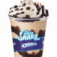 Cookies & Cream Shake · Vanilla Ice Cream, Crushed Oreos & Chocolate Syrup.