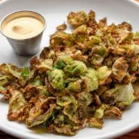 Brussel Sprouts · Flash fried served with saffron aioli.