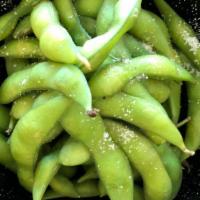 Edamame · Can be prepared vegetarian (without egg). Steamed soybeans, lightly sprinkled with sea salt.