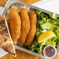 Fried Haddock Fillet Fish · Serve with house salad, rice pilaf, Turkish bread, lemon and red vinegar.