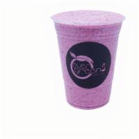 Berry Meltdown Smoothie · Blueberries, banana, honey, and choice of milk.
