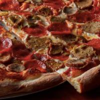 Carnoso (Meat-Lover'S) Large Pie · Pepperoni, meatballs, sweet Italian sausage.