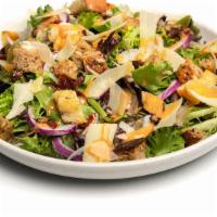 Panzanella · Toasted garlic croutons, red onion, with mesclun, sundried tomatoes, and shaved Parmesan tos...
