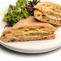 Chipotle Chicken · Grilled chicken, smoked gouda, caramelized Vidalia onions and chipotle mayo on ciabatta.