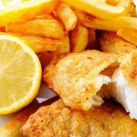 Three Pieces Of Whiting Fish W/ Fries  · Three pieces of fish with fries