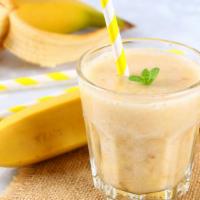 Rocket Fuel Smoothie · Protein Packed smoothie of banana, peanut butter, chocolate protein and almond milk.