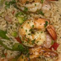 Shrimp Fried Rice · Fried rice cooked with vegetables and shrimp