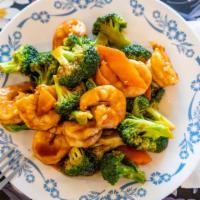 芥兰虾 / Shrimp With Broccoli · 