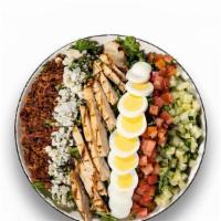 Ty Cobb · Turtle faves. Grilled chicken breast, bacon, tomato, cucumber, hard-boiled egg, crumbled ble...