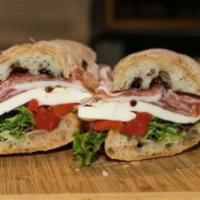 Venezia Panini · Speck, provolone cheese, sweet peppers and spring mix.