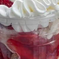 Strawberry Cheesecake Parfait  · Strawberry Cheesecake ice-cream, Cheesecake pieces, Strawberry sauce, fresh Strawberry, top ...