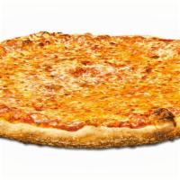 Large Brooklyn Thin Crust Cheese Pizza · Fresh dough, tomato sauce, fresh mozzarella cheese, pecorino Romano cheese and spices.