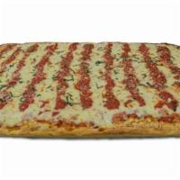 Sicilian Grandma'S Favorite Pizza · Fresh dough, tomato sauce, extra-virgin-olive oil, garlic, shallots, basil, pecorino Romano ...