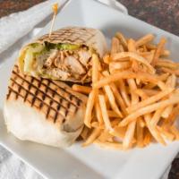 Chicken Caesar Wrap · Served with choice of side.