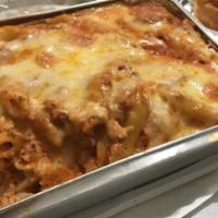 Baked Ziti  · Ziti with mozzarella & tomato sauce baked to perfection in our oven.