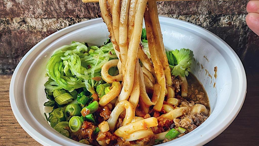 Beijing Bolo · AKA 'Zhajiang Mien' in mandarin, this is an umami packed ground pork and fermented blackbean sauce noodle dish best with Lagman or #2 noodles.