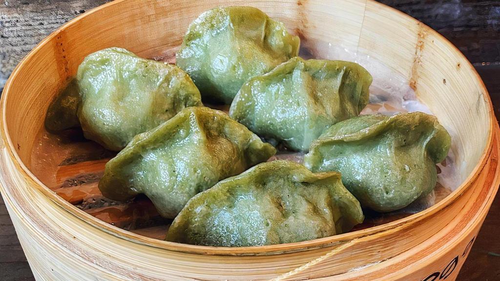 Buddhas Veggie Dumpling · 6 pieces per order. NOTE:. All dumplings are cooked fresh to order and take a minimum of 10 minutes for steamed and 12 minutes tor fried.