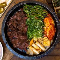 Beef Heart (염통) · Grilled thinly-sliced beef heart + Rice Cake + Korean chives + Kimch + Onion +  Green Onion ...