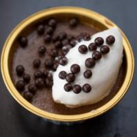 Chocolate Mousse · With crispy chocolate pearls