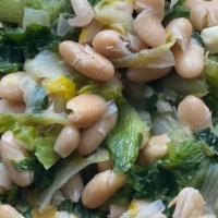 Escarole With Cannellini Beans · Sauteed in extra virgin olive oil with garlic and touch of crushed red pepper
