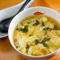 Soup · Choose from miso, kakitama (Japanese egg drop soup), or udon.