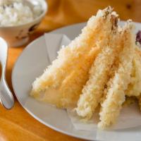 Tempura Appetizer · Shrimp and vegetables fried in a light crispy tempura batter.
