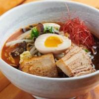Spicy Miso Ramen · The original pork broth with Japanese miso paste, special blend of hot spices, served with c...
