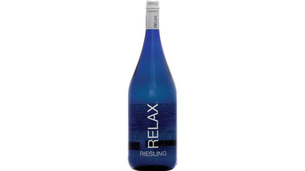 Relax Riesling (1.5 L) · From the vineyards of the Mosel wine region, these Riesling grapes ripen in slate and mineral soil and are harvested based on their optimal taste and ripeness. Cold fermented in stainless steel tanks, this wine brings a natural acidity, providing a perfect balance that is refreshingly crisp and leaves your mouth watering for more.