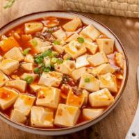 Mapo Tofu 麻婆豆腐 · Traditional take on this very popular dish with minced pork