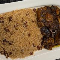 Oxtail Diner (Medium) · Stew oxtail *serve with choice of rice & fry green plantain.

* Large also includes Garden S...
