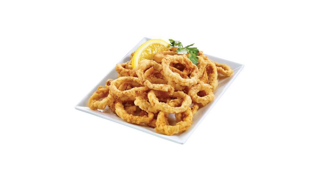 Fried Calamari · Flash fried squid, crunchy on the outside and simply perfect on the inside. Kick it up a notch with a squeeze of lemon.